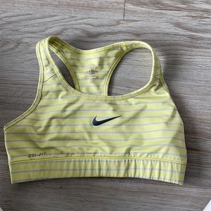 Nike yellow/gray sports bra, Size S